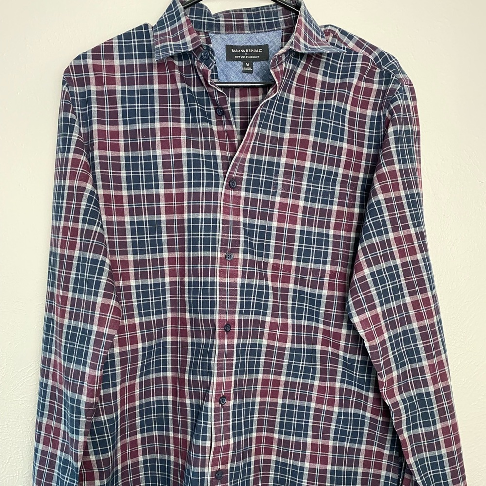 Banana Republic long-sleeve plaid button-down